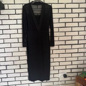 Ina Black Long Sleeve Dress